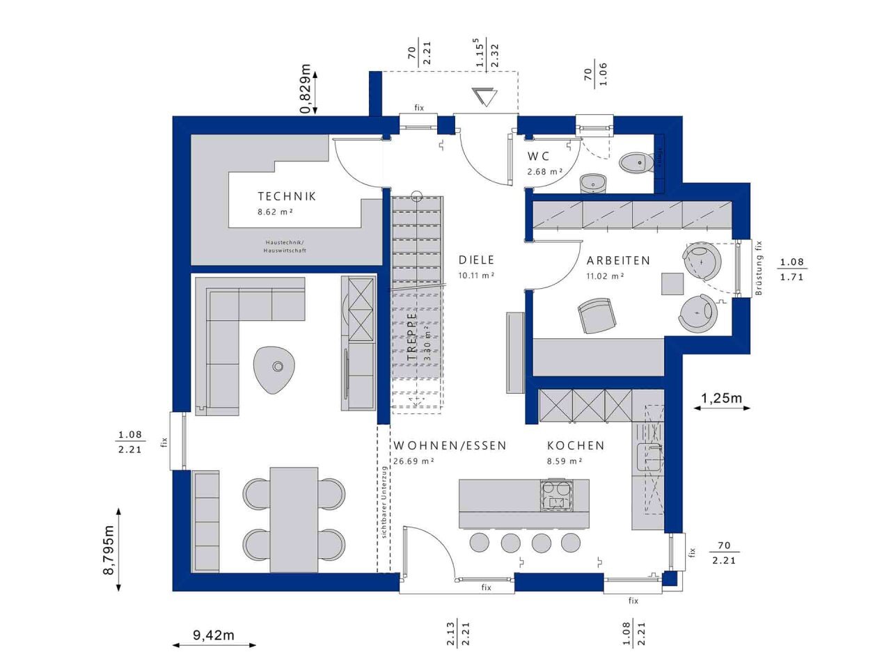 Einfamilienhaus zum Kauf 518.500 € 6 Zimmer 136,6 m²<br/>Wohnfläche 430 m²<br/>Grundstück Wildbader Straße 50/3 Rötenbach Bad Teinach- Zavelstein 75385