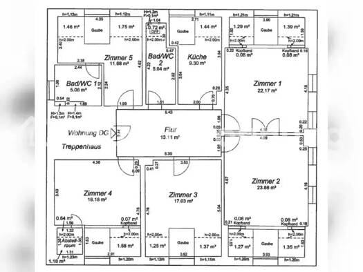 Wohnung zur Miete Tauschwohnung 1.240 € 5 Zimmer 134 m² Stadtmitte Rostock 18055