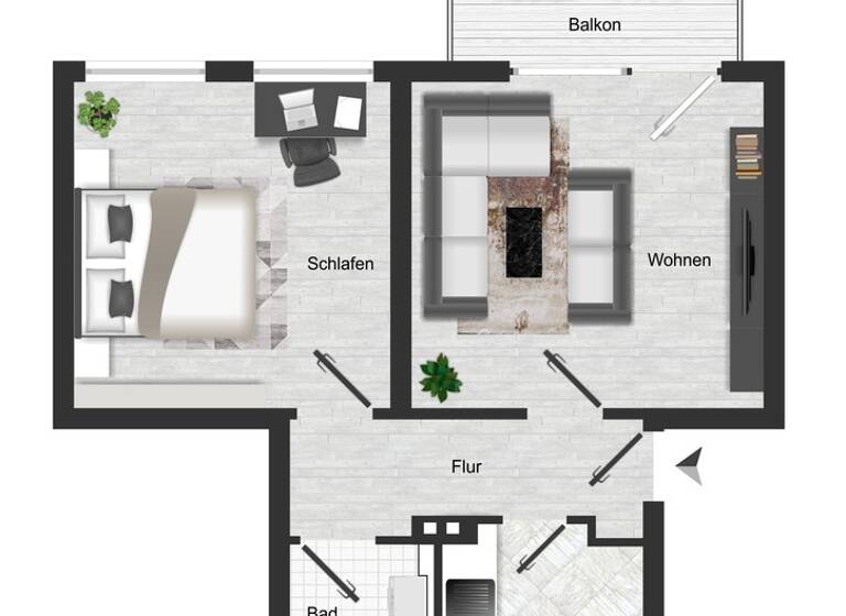 Wohnung zur Miete 330 € 2 Zimmer 49,8 m² 2. Geschoss frei ab 01.06.2026 Sterzelstr. 22 Siegmar Chemnitz 09117