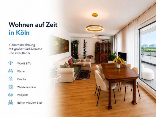 Wohnung zur Miete auf Zeit 3.200 € 4 Zimmer 104 m² frei ab 30.11.2026 Agrippastr. Altstadt-Süd Innenstadt 50676