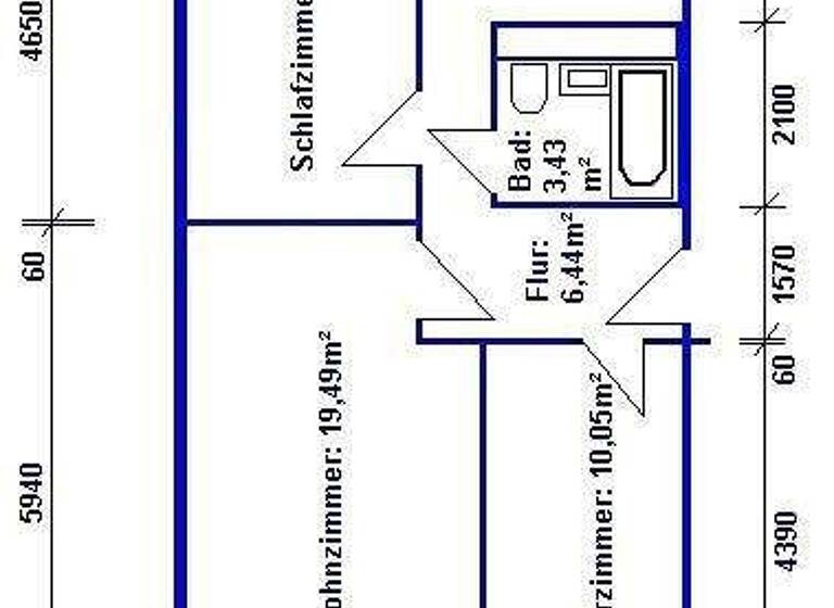 Wohnung zur Miete 411 € 3 Zimmer 61,9 m² 5. Geschoss frei ab 01.06.2026 Weißdornstraße 54 Grünau-Ost Leipzig 04209
