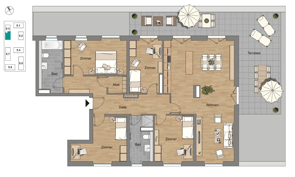 Wohnung zur Miete 1.900 € 5 Zimmer 151,6 m²<br/>Wohnfläche 01.02.2025<br/>Verfügbarkeit Wolfgang-Mischnick-Straße 1 Innere Altstadt-Ost Dresden / Albertstadt 01099