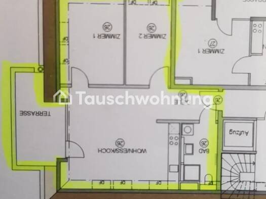 Wohnung zur Miete Tauschwohnung 1.100 € 3 Zimmer 70 m² 3. Geschoss Herdern Nord 79104
