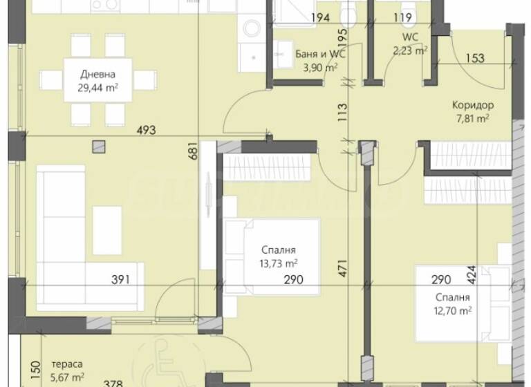 Studio zum Kauf 165.000 € 3 Zimmer 110,3 m² Plovdiv