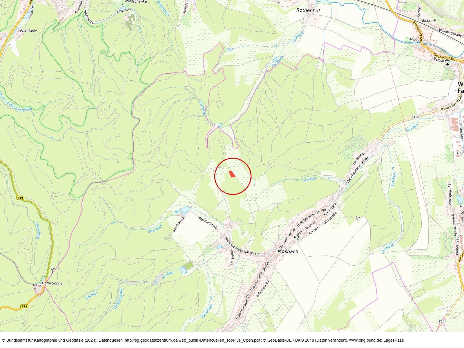 Grundstück zum Kauf provisionsfrei 2.157 m²<br/>Grundstück Mosbach Wutha-Farnroda Wutha-Farnroda 99848