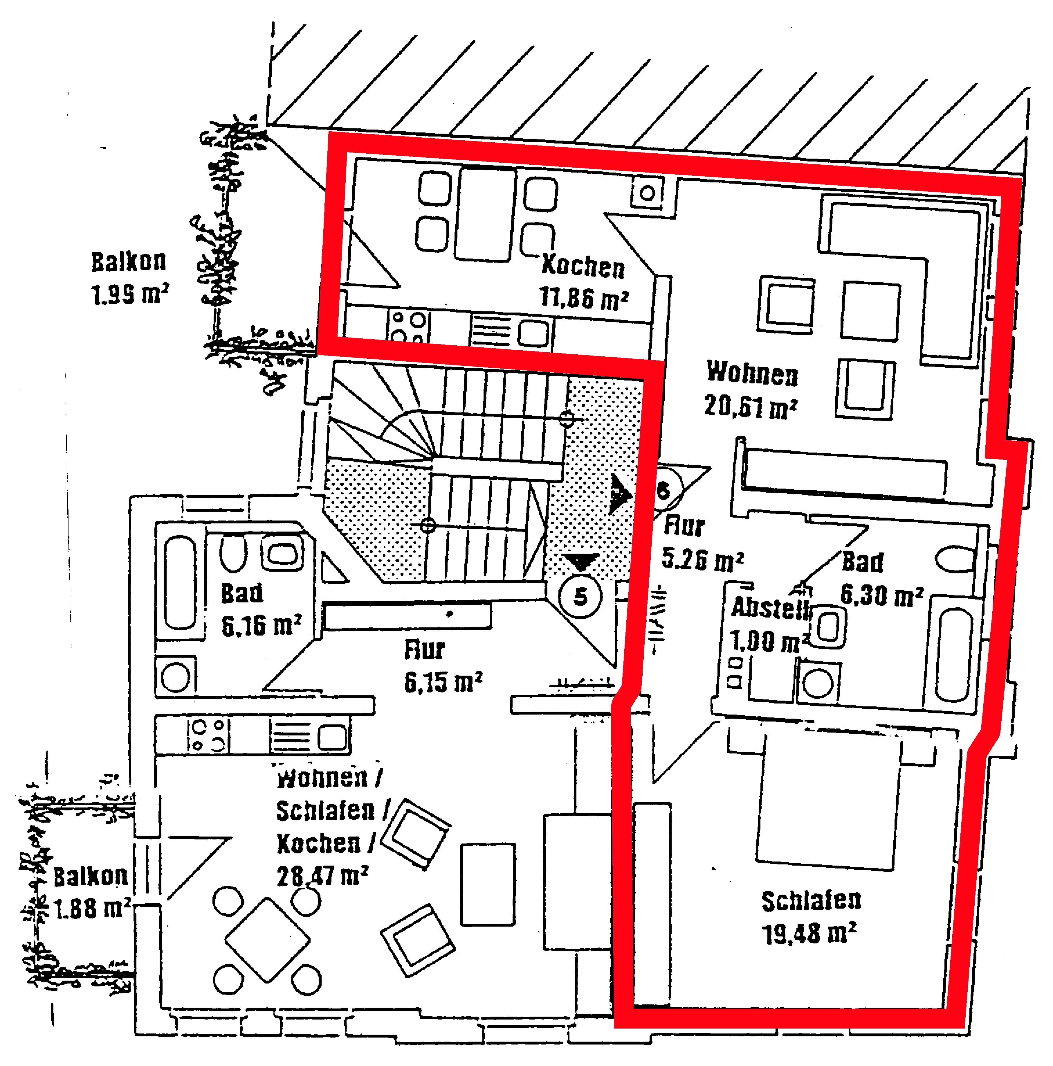 Wohnung zur Miete 260 € 2 Zimmer 60,5 m²<br/>Wohnfläche 1.<br/>Geschoss Chamissostraße 37 Reißiger Vorstadt Plauen 08525