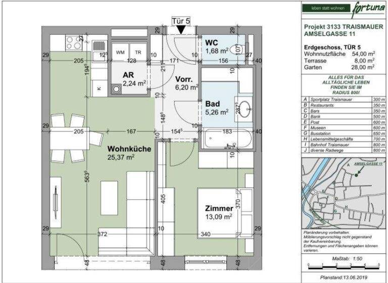 Wohnung zum Kauf - Erstbezug 179.000 € 2 Zimmer 54 m² EG Amselgasse Traismauer 3133