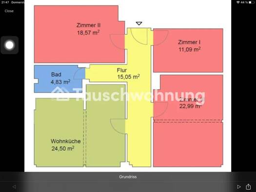 Wohnung zur Miete Tauschwohnung 1.000 € 3,5 Zimmer 98 m² 4. Geschoss Friesenheimer Insel Mannheim 68169