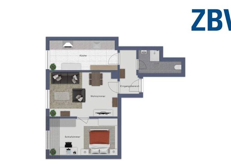Wohnung zur Miete 473 € 2 Zimmer 45,5 m² 4. Geschoss frei ab 16.04.2026 Platenstraße 11 Gibitzenhof Nürnberg 90441
