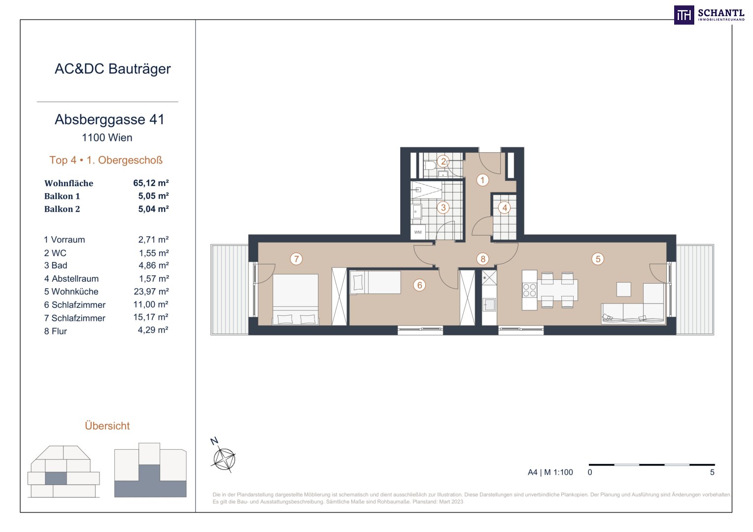 Wohnung zum Kauf 350.000 € 3 Zimmer 65,1 m²<br/>Wohnfläche 1.<br/>Geschoss Absberggasse Wien 1100