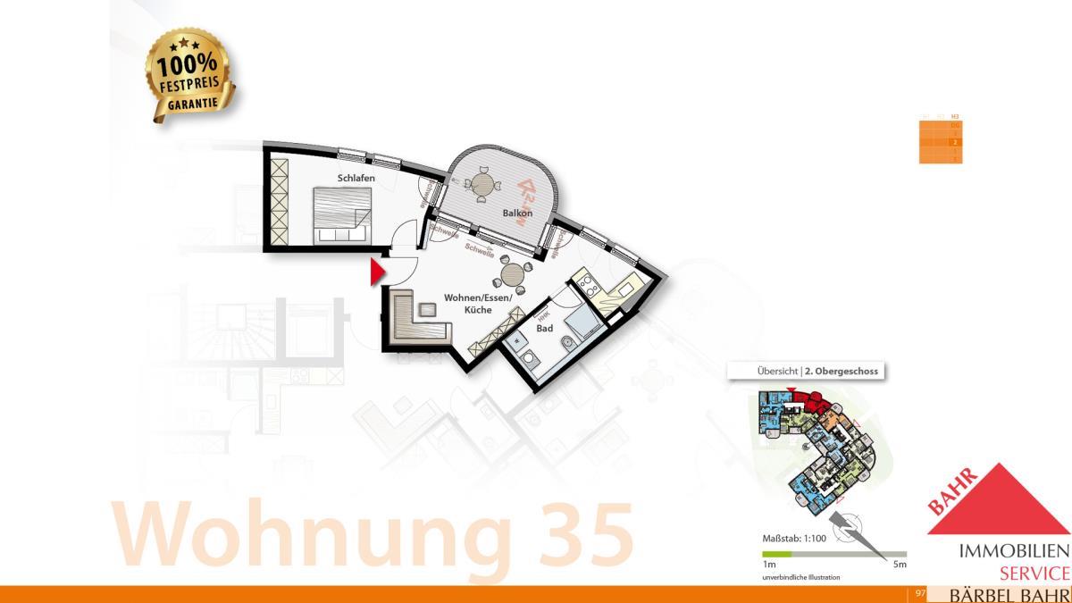 Wohnung zum Kauf provisionsfrei 359.000 € 2 Zimmer 52 m²<br/>Wohnfläche Sindelfingen 2 Sindelfingen 71063