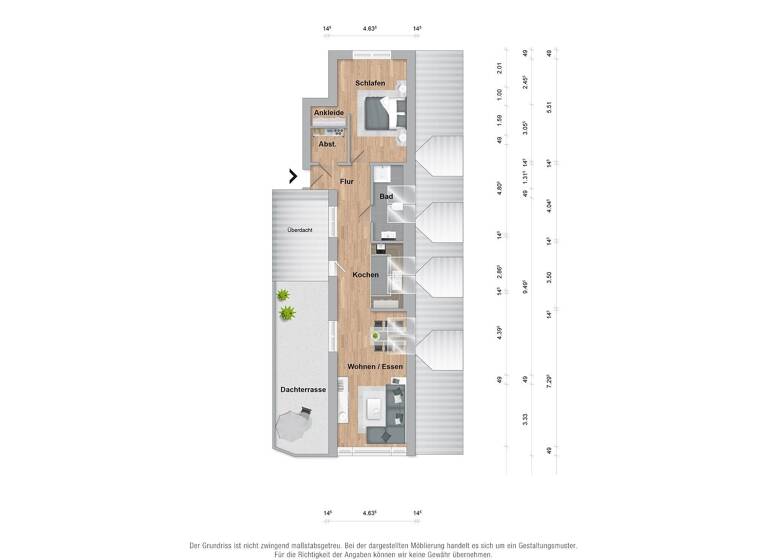 Wohnung zum Kauf 399.000 € 2 Zimmer 75 m²<br/>Wohnfläche Dachgeschoss, 2.<br/>Geschoss Norden Norden 26506