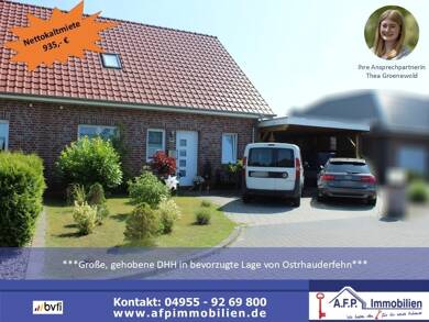 Doppelhaushälfte zur Miete 935 € 4 Zimmer 113 m² 356 m² Grundstück frei ab 01.09.2025 Ostrhauderfehn Ostrhauderfehn 26842