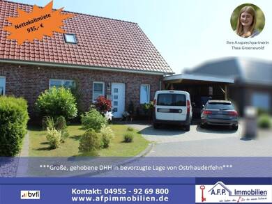 Doppelhaushälfte zur Miete 935 € 4 Zimmer 113 m² 356 m² Grundstück frei ab 01.09.2025 Ostrhauderfehn Ostrhauderfehn 26842
