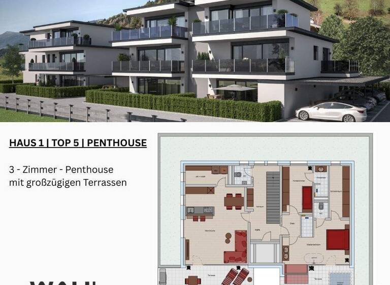 Penthouse zum Kauf provisionsfrei 899.340 € 103,5 m² Mittersill 5730