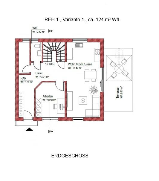 Immobilie in Wald - REH 1 in Roßbach, Wald - Bild 2