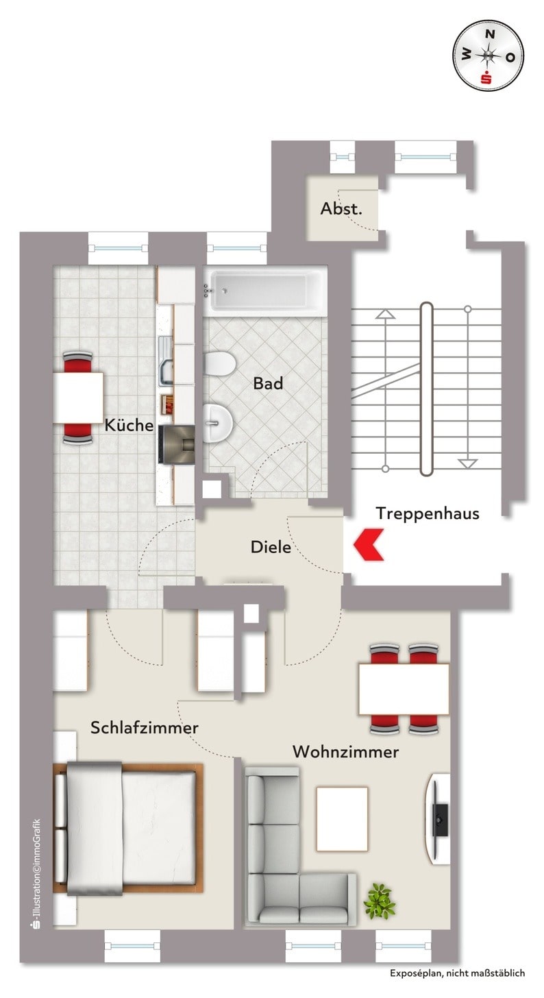 Wohnung zum Kauf 145.000 € 2 Zimmer 50 m²<br/>Wohnfläche 1.<br/>Geschoss Schweinau Nürnberg 90441