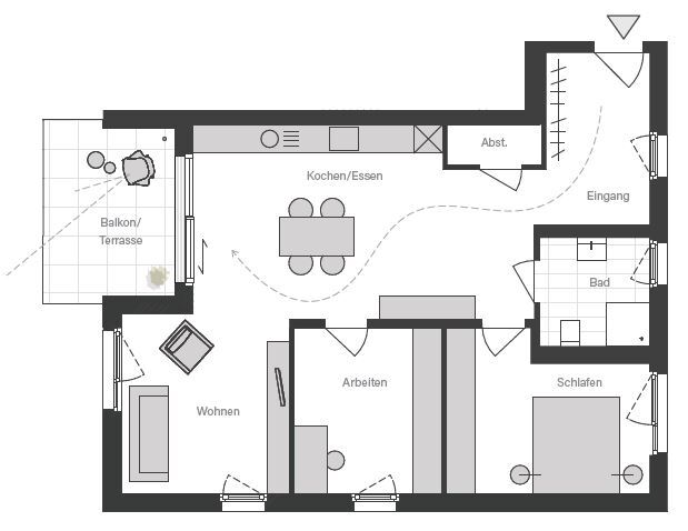 Wohnung zum Kauf 383.700 € 3,5 Zimmer 83,3 m²<br/>Wohnfläche 2.<br/>Geschoss Kreuzberg I Crailsheim 74564