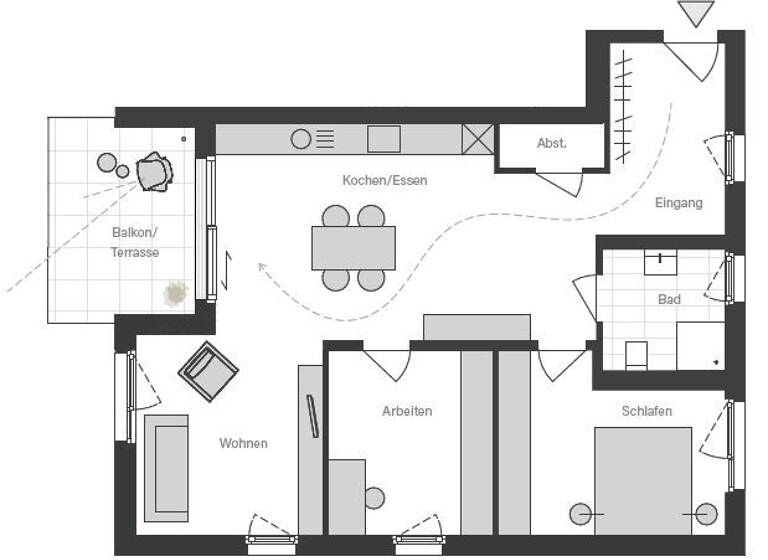 Wohnung zum Kauf 383.700 € 3,5 Zimmer 83,3 m²<br/>Wohnfläche 2.<br/>Geschoss Crailsheim Crailsheim 74564
