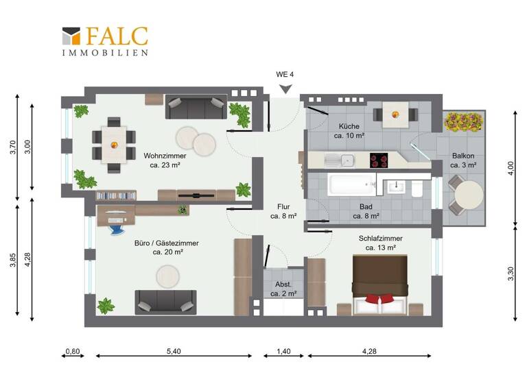 Wohnung zum Kauf 159.000 € 3 Zimmer 88 m² 1. Geschoss Matthissonstraße 13 Stadtfeld Ost Magdeburg 39108