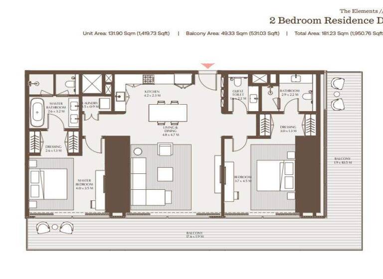 Wohnung zum Kauf - Erstbezug provisionsfrei 2.015.569 € 3 Zimmer 181,2 m² Dubai