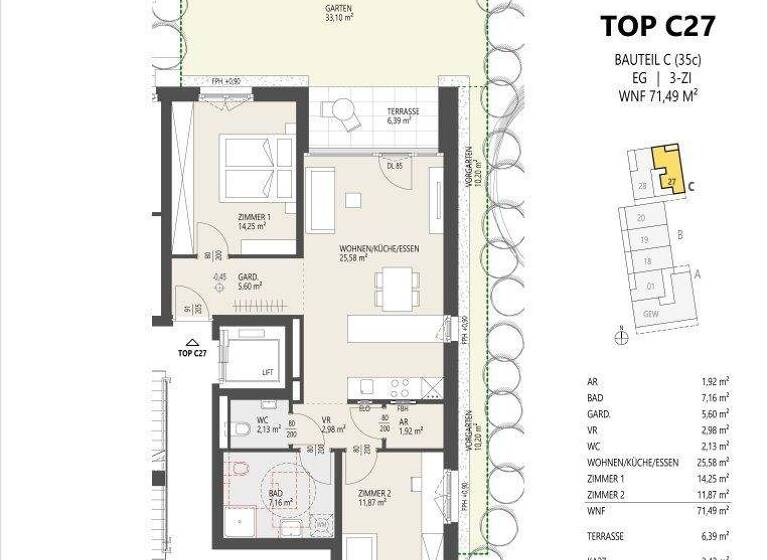 Wohnung zum Kauf - Erstbezug 579.000 € 3 Zimmer 71,5 m² Schützenstraße 35 Arzl Innsbruck 6020