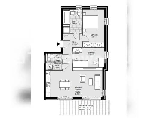 Wohnung zur Miete Tauschwohnung 1.600 € 3 Zimmer 84 m² EG Lokstedt Hamburg 22529
