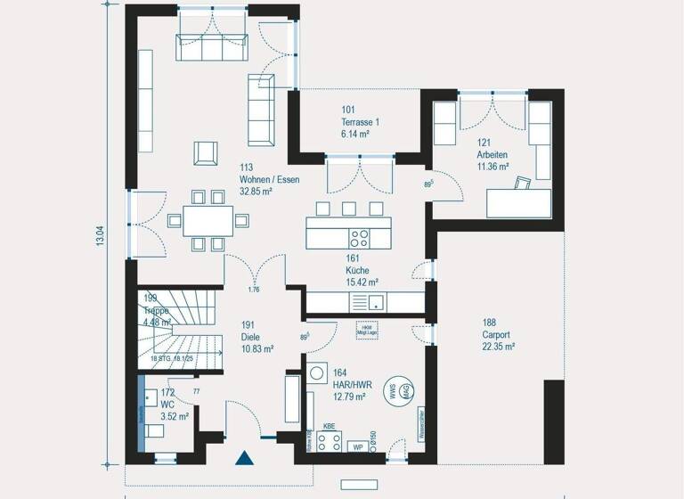 Einfamilienhaus zum Kauf 619.319 € 5 Zimmer 222,3 m² 451 m² Grundstück Winden 76872