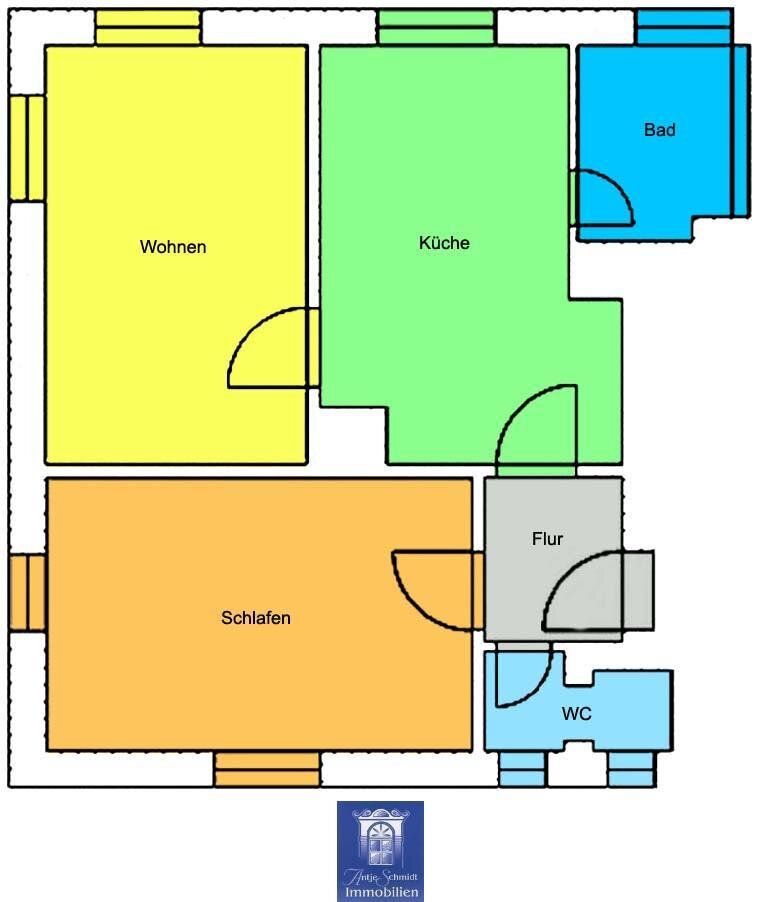 Wohnung zur Miete 265 € 2 Zimmer 44,8 m²<br/>Wohnfläche Nossen Nossen 01683