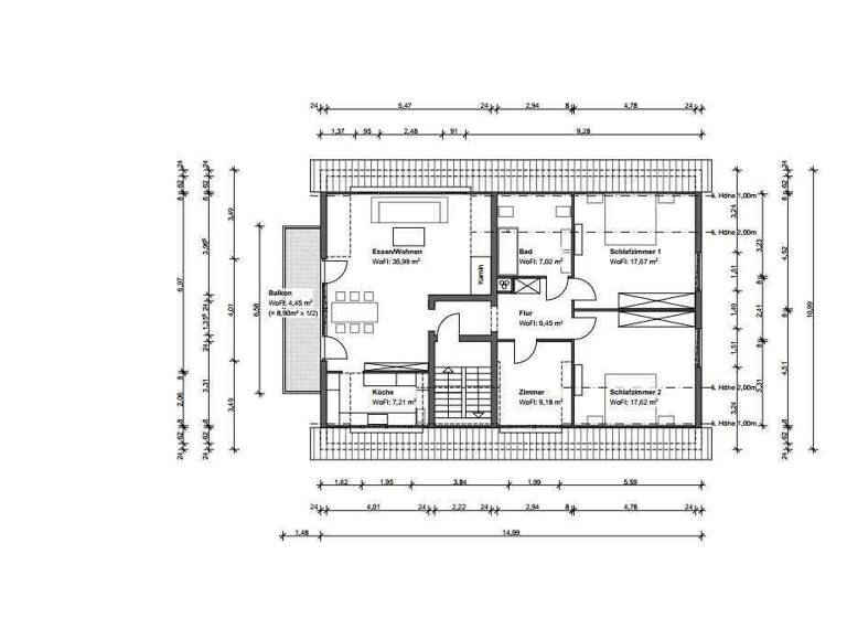 Wohnung zum Kauf provisionsfrei 289.000 € 4 Zimmer 104 m² 3. Geschoss frei ab sofort Niederissigheim Bruchköbel 63486