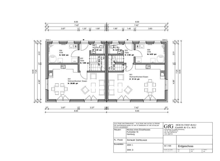 Stadthaus zum Kauf 747.700 € 7 Zimmer 140 m²<br/>Wohnfläche 320 m²<br/>Grundstück Furtredder 16 Bergstedt Hamburg 22395