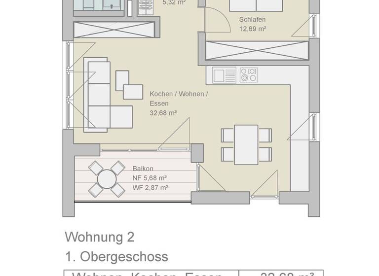 Wohnung zur Miete 1.098 € 2 Zimmer 61 m² Geschoss 1/2 frei ab 01.07.2026 Lettnerstraße 10 Pfaffenhofen a d Ilm Pfaffenhofen an der Ilm 85276