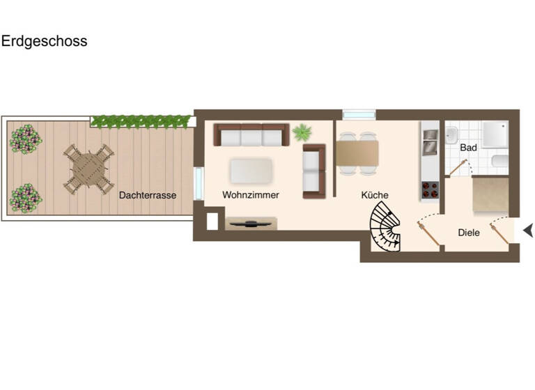 Maisonette zur Miete 650 € 4 Zimmer 82 m² EG Langendreerstraße 89 Somborn Dortmund/Somborn 44388
