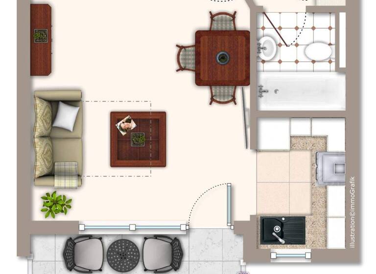 Studio zum Kauf 130.000 € 1 Zimmer 34,5 m² frei ab sofort Burgfarrnbach Fürth 90768