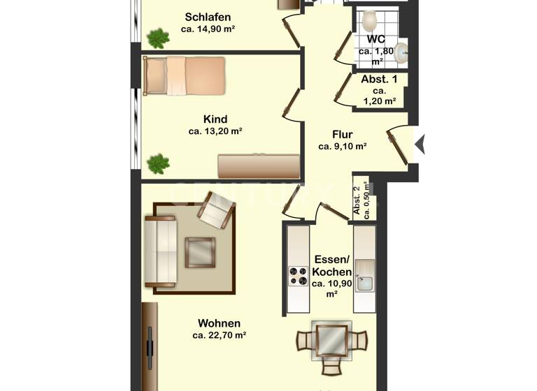 Wohnung zum Kauf 389.000 € 3 Zimmer 82,5 m²<br/>Wohnfläche Dachgeschoss, 3.<br/>Geschoss Rahlstedt Hamburg 22147