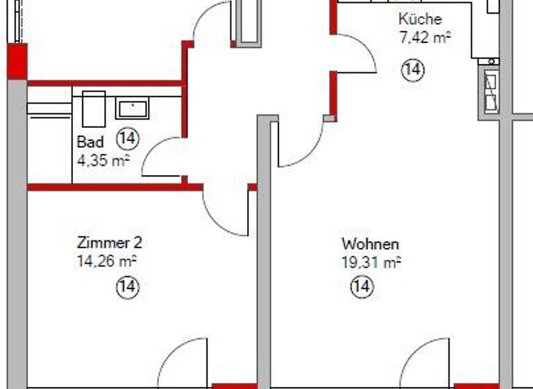 Wohnung zum Kauf 314.000 € 2 Zimmer 73 m² 2. Geschoss frei ab 01.07.2026 Gartenstadt Mannheim 68305