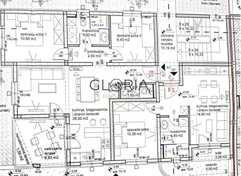 Studio zum Kauf 185.000 € 1 Zimmer 36 m² Podstrana