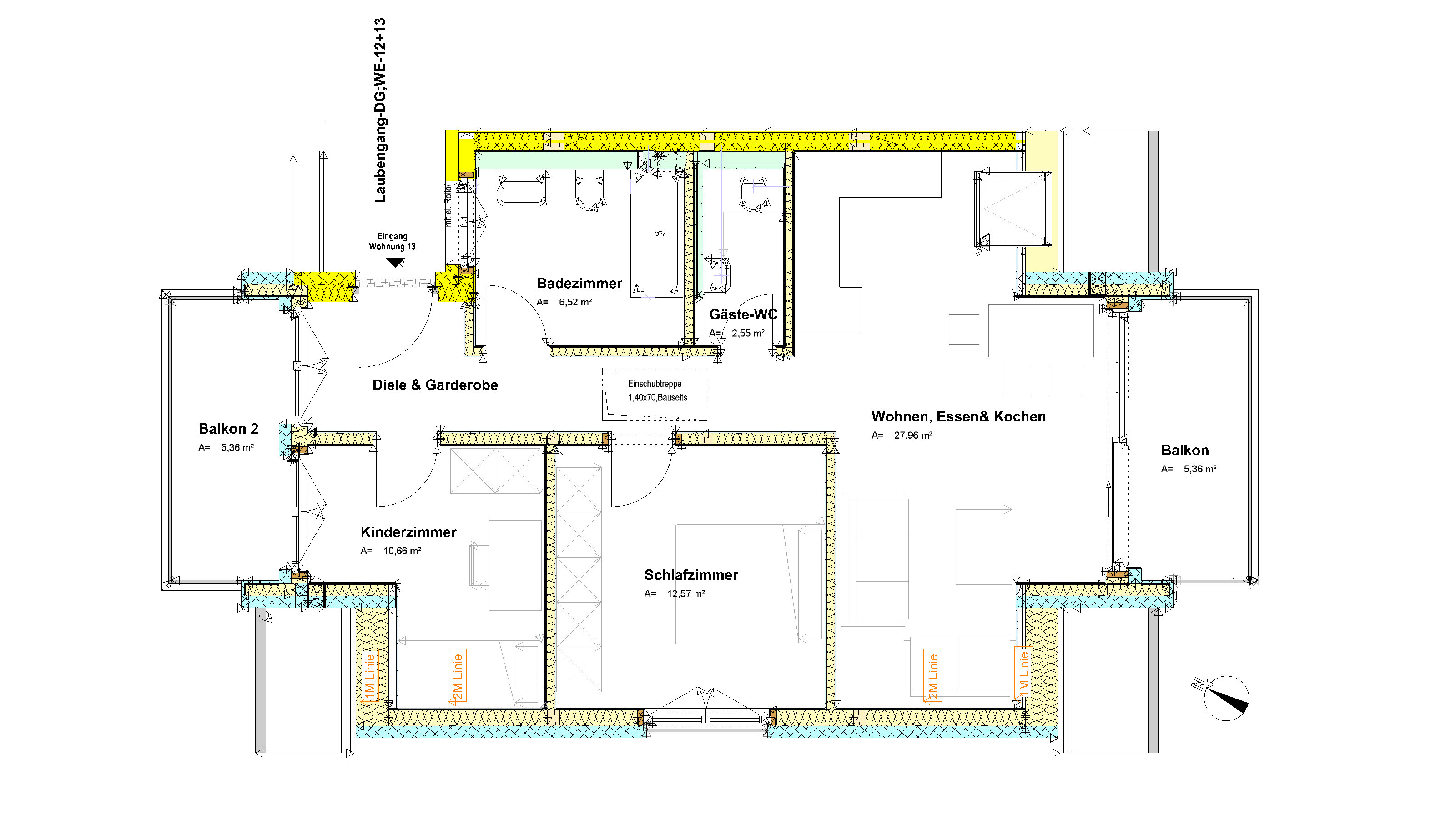 Wohnung zum Kauf provisionsfrei 582.200 € 3 Zimmer 71,4 m²<br/>Wohnfläche 2.<br/>Geschoss Nelkenstraße 2 Eching Eching 85386