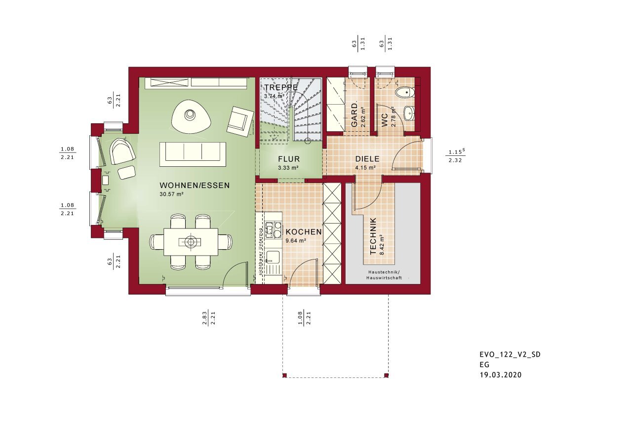 Einfamilienhaus zum Kauf 531.913 € 4 Zimmer 126 m²<br/>Wohnfläche 610 m²<br/>Grundstück Werl - Aspe Bad Salzuflen 32107