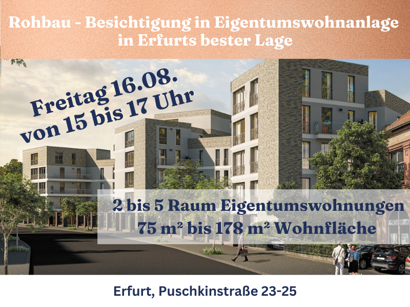 Wohnung zum Kauf provisionsfrei 463.095 € 2 Zimmer 75,3 m²<br/>Wohnfläche EG<br/>Geschoss ab sofort<br/>Verfügbarkeit Erfurt 99084