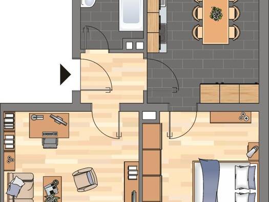 Wohnung zur Miete 489 € 2 Zimmer 41,4 m² 3. Geschoss frei ab sofort Martin-Luther-Straße 5 Neustadt-Stadt Neustadt an der Weinstraße 67433