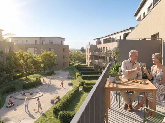 Wohnung zum Kauf - Neubau 307.473 € 2 Zimmer 54,4 m² 1. Geschoss Schulstraße 10 Oberhausen Rheinhausen 79365