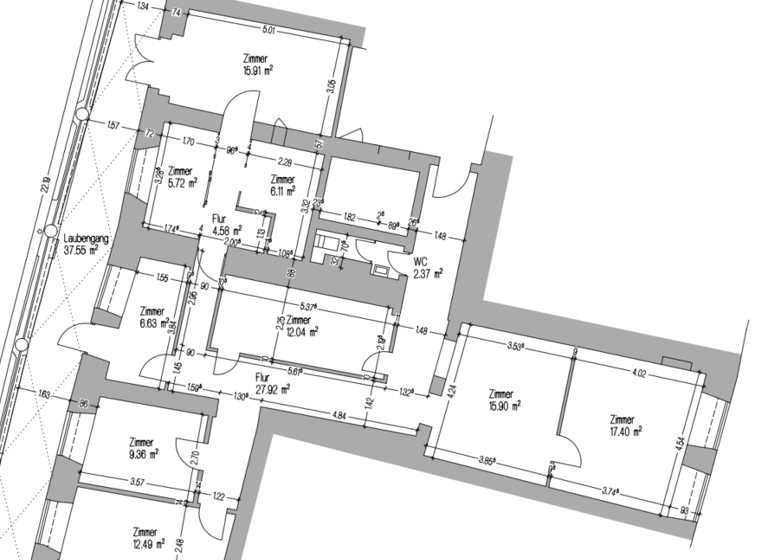 Büro zur Miete 9 Zimmer 136,4 m² Bürofläche Altstadt 28 Altstadt Landshut 84028