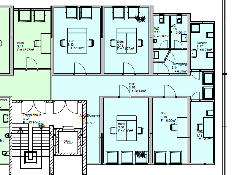 Bürofläche zur Miete provisionsfrei 5 Zimmer 139 m² Bürofläche Luxembruger Straße 5-7 Innenstadt Kaiserslautern 67657