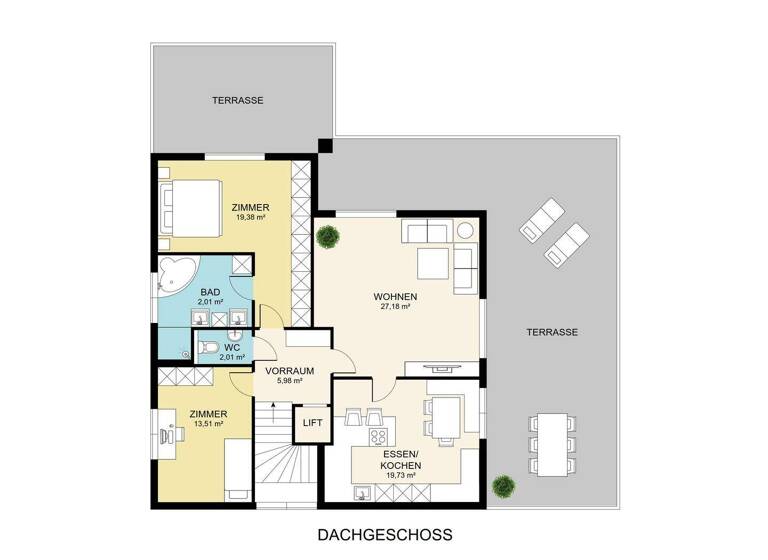 Penthouse zum Kauf 498.000 € 3 Zimmer 100 m² Thannrain 59 Stams 6422