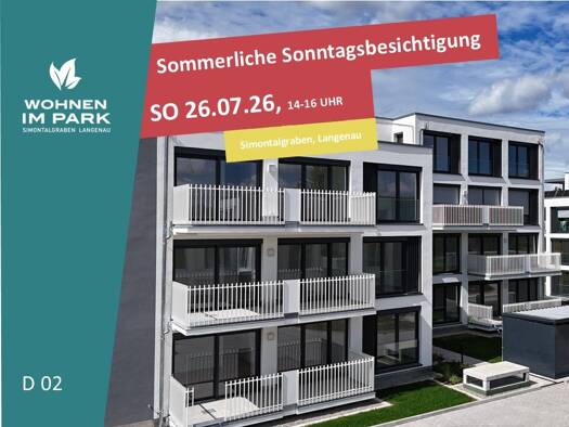 Wohnung zum Kauf - Neubau provisionsfrei 399.900 € 2 Zimmer 76,8 m² 1. Geschoss Am Simontalgraben 23 Langenau 89129