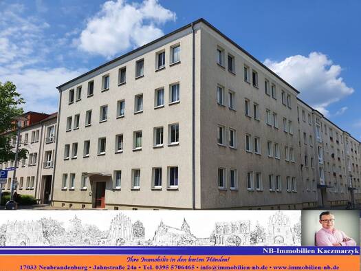 Wohnung zur Miete 616 € 3 Zimmer 67 m² 1. Geschoss frei ab sofort Treptower Straße 19 Innenstadt Neubrandenburg 17033