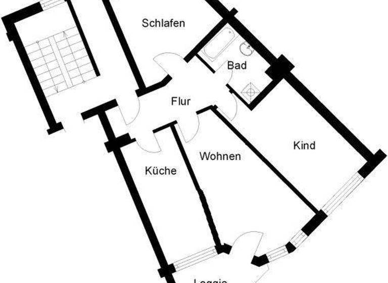 Wohnung zur Miete 1.027 € 3 Zimmer 76,8 m² 1. Geschoss frei ab 07.04.2026 Hardinghausstr. 3d Haste Osnabrück 49090