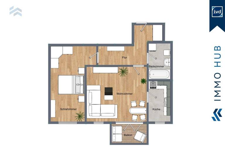 Wohnung zum Kauf 142.500 € 2 Zimmer 59,4 m² 2. Geschoss Paunsdorf Leipzig 04329