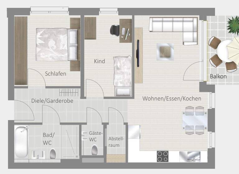 Wohnung zur Miete 1.100 € 3 Zimmer 70,9 m² 1. Geschoss Mathilde-Planck-Straße 33 Löchgau 74369